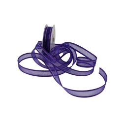 LISTÓN ORGANZA CON SATÍN NUM 3 MORADO CON ORO