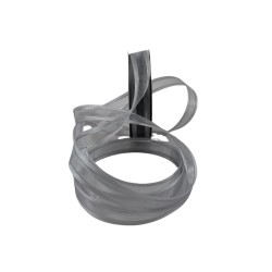 LISTÓN ORGANZA CON SATÍN NUM 3 GRIS CON PLATA