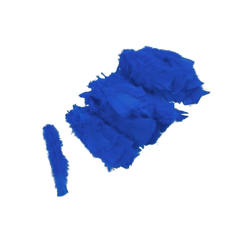 PLUMA DE PAVO AZUL REY