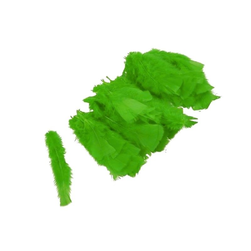 PLUMA DE PAVO VERDE MANZANA