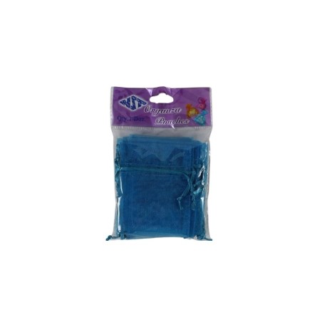 BOLSITA DE ORGANZA 3X4 TURQUESA