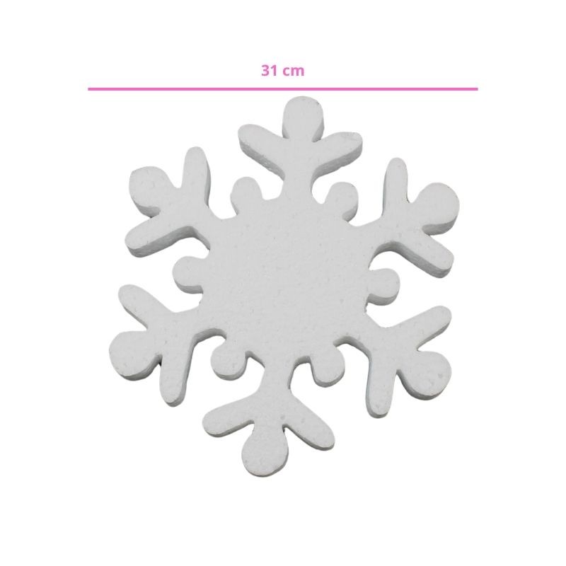 COPO DE NIEVE DE UNICEL 31X31CM