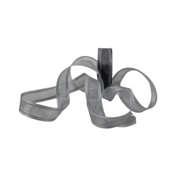 LISTÓN ORGANZA CON SATÍN NUM 5 GRIS CON PLATA