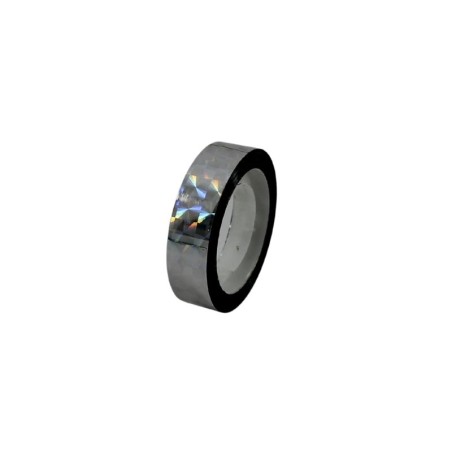 CINTA HOLOGRÁFICA 1.2CM PLATA
