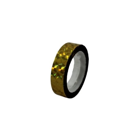 CINTA HOLOGRÁFICA 1.2CM DORADO