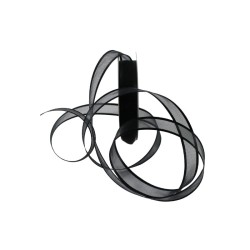ORGANZA CON SATÍN 5/8 NEGRO