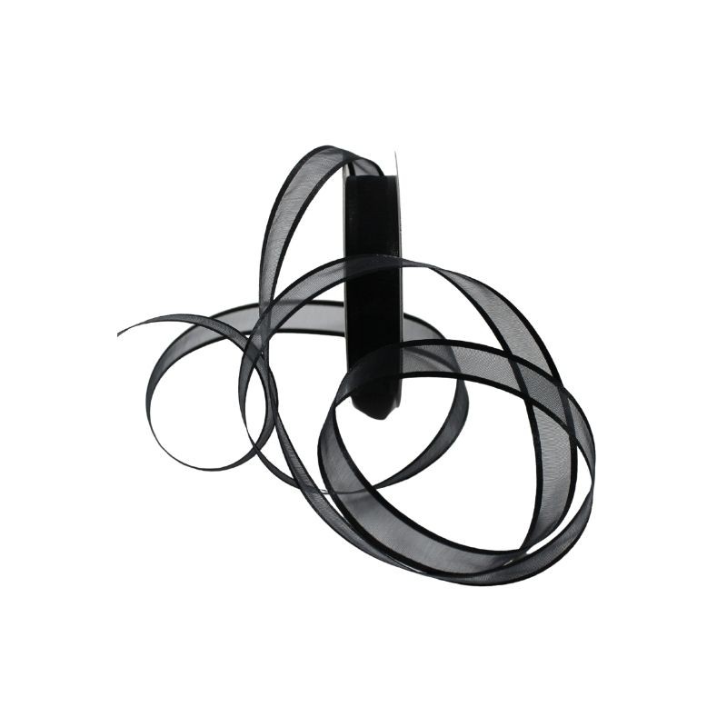 ORGANZA CON SATÍN 5/8 NEGRO