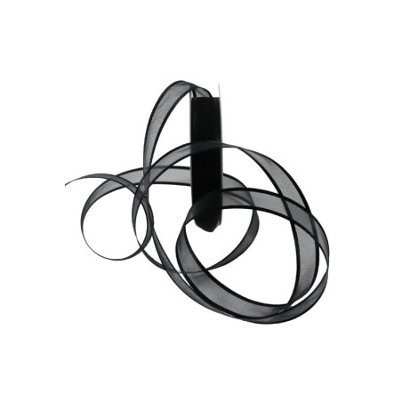 ORGANZA CON SATÍN 5/8 NEGRO