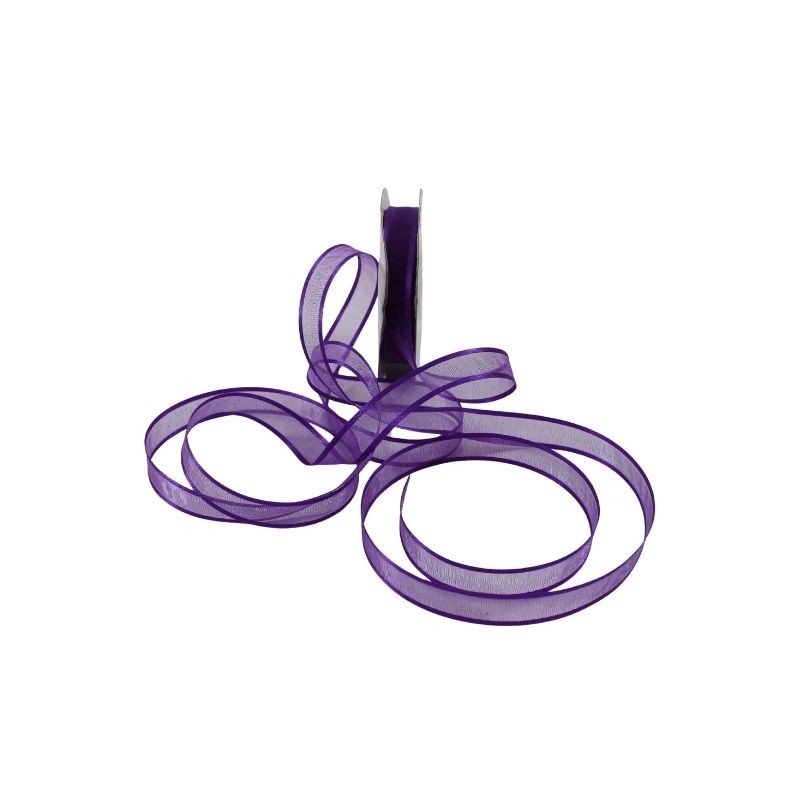 ORGANZA CON SATÍN 5/8 MORADO
