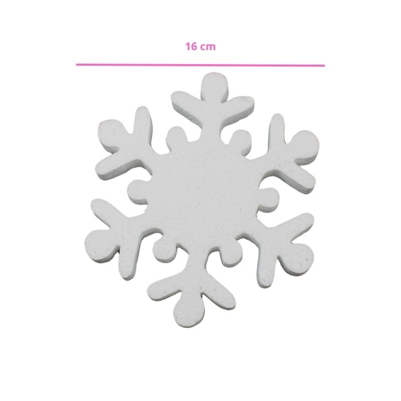 COPO DE NIEVE DE UNICEL 16X16CM