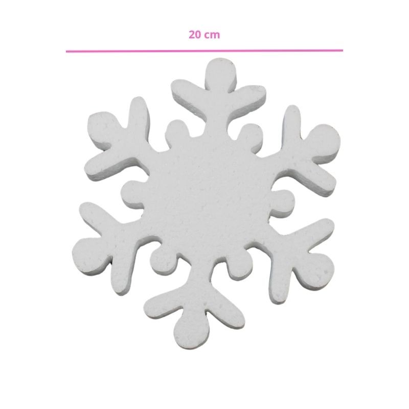 COPO DE NIEVE DE UNICEL 20X20CM