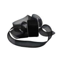 LISTÓN ORGANZA LISO NUM 9 NEGRO