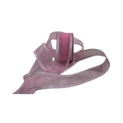 LISTÓN ORGANZA CON SATÍN NUM 9 ROSA CON PLATA
