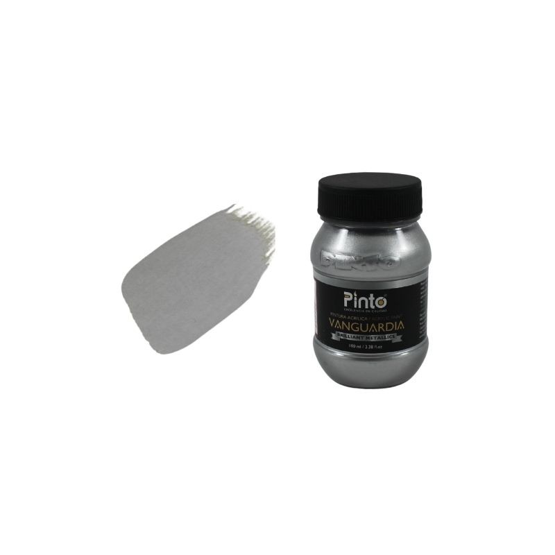 PINTURA ACRÍLICA METÁLICA PLATA ALUMINIO