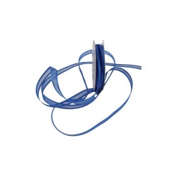 LISTÓN ORGANZA CON SATÍN NUM 1.5 AZUL REY CON PLATA