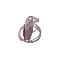LISTÓN ORGANZA CON SATÍN NUM 1.5 ROSA CON PLATA