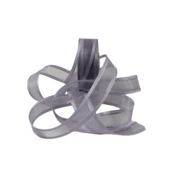 LISTÓN ORGANZA CON SATÍN NUM 5 LILA CON PLATA