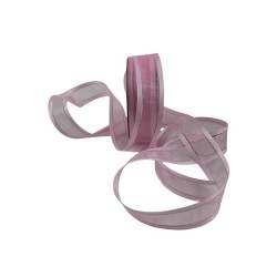LISTÓN ORGANZA CON SATÍN NUM 5 ROSA CON PLATA
