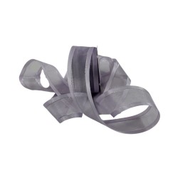 LISTÓN ORGANZA CON SATÍN NUM 9 LILA CON PLATA