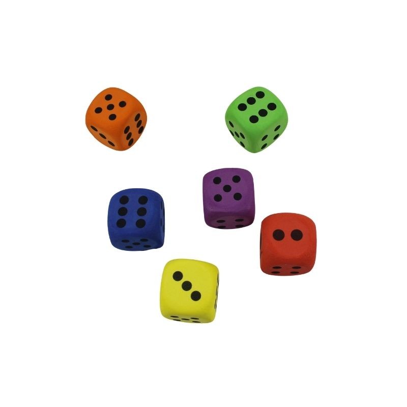 DADO DE FOMI 5X5CM COLORES