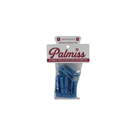 BROCHE DE MADERA 3.5CM AZUL