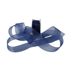 LISTÓN ORGANZA LISO NUM 9 AZUL MARINO