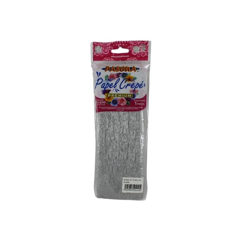 PAPEL CREPE PLATA
