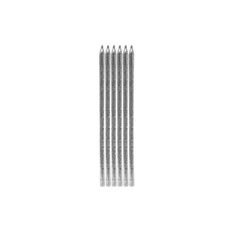 VELAS DIAMANTADAS PLATA