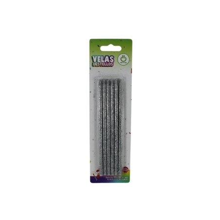 VELAS DIAMANTADAS PLATA
