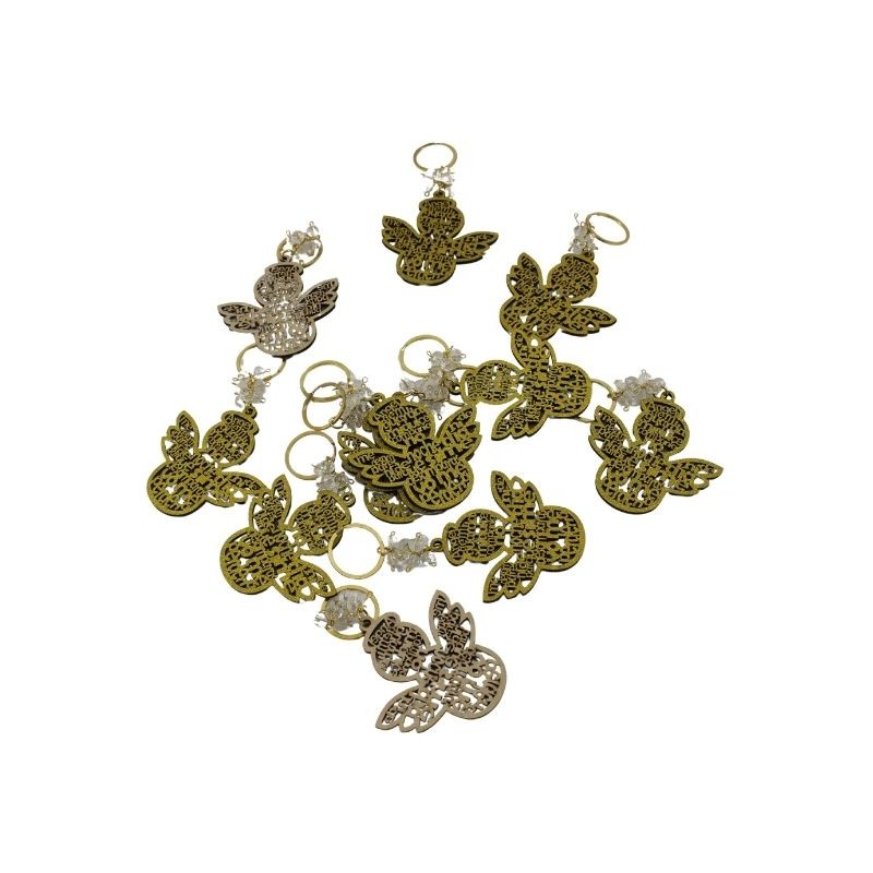 LLAVERO ANGEL D/MI GUARDA DORADO 12PZAS
