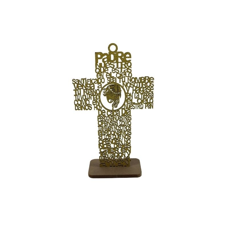 PADRE NUESTRO CRUZ 12 CON BASE