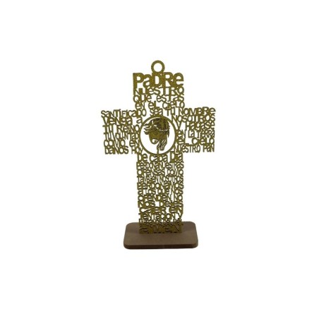PADRE NUESTRO CRUZ 12 CON BASE