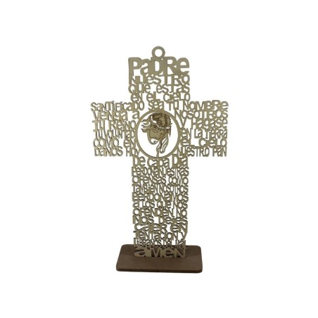 PADRE NUESTRO CRUZ  24 CON BASE