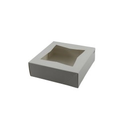 CAJA BLANCA CON VENTANA 8X8X2.5
