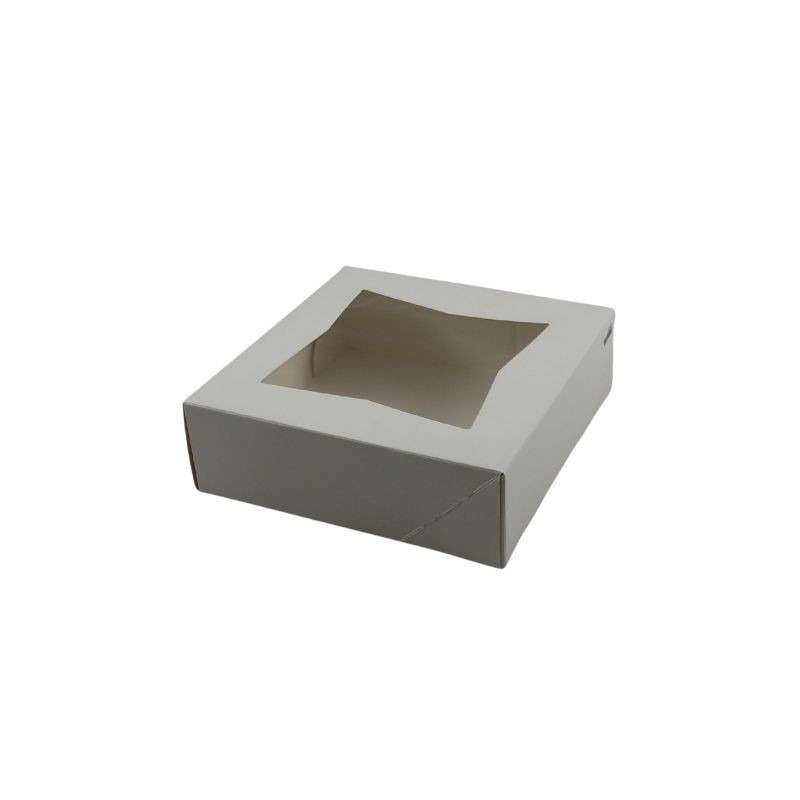 CAJA BLANCA CON VENTANA 8X8X2.5