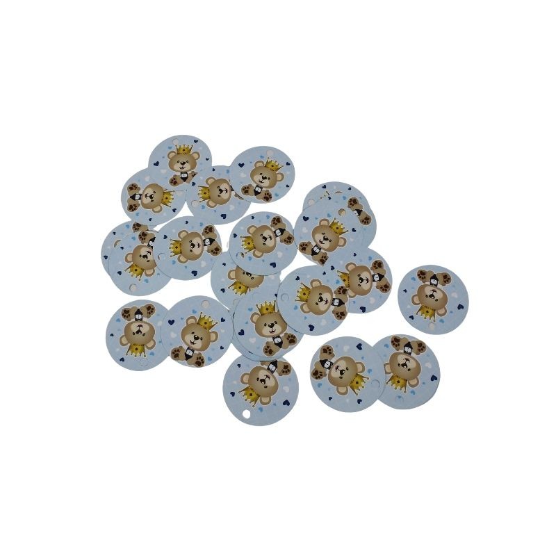 TARJETA CIRCULAR OSO CON CORONA
