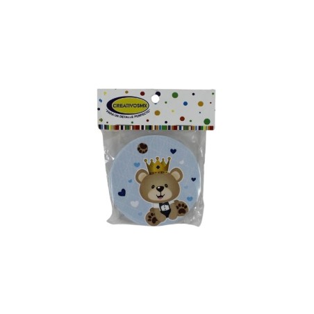 TARJETA CIRCULAR OSO CON CORONA