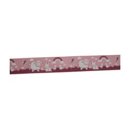 LISTÓN POPOTILLO 1.5 ANIMALITOS ROSA