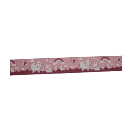 LISTÓN POPOTILLO 1.5 ANIMALITOS ROSA