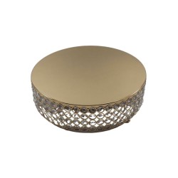 BASE CRISTAL REDONDA 14 DORADA