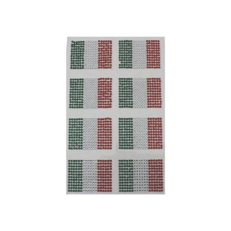 STICKER PIEDRAS BANDERA MEXICANA