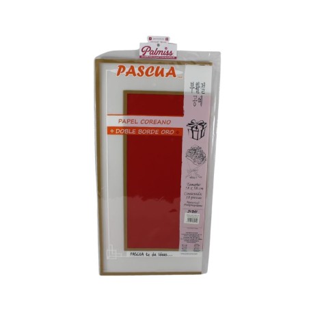 PAPEL COREANO ORO/ROJO