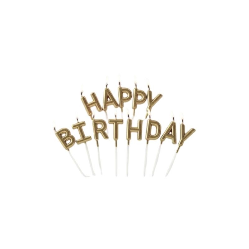 VELAS HAPPY BIRTHDAY DORADA