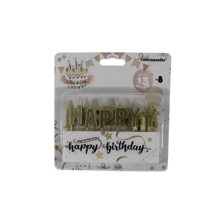 VELAS HAPPY BIRTHDAY DORADA