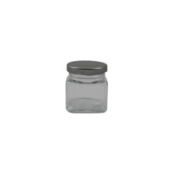 FRASCO CUADRADO TAPA PLATA