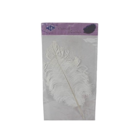 PLUMA DE AVESTRUZ BLANCA